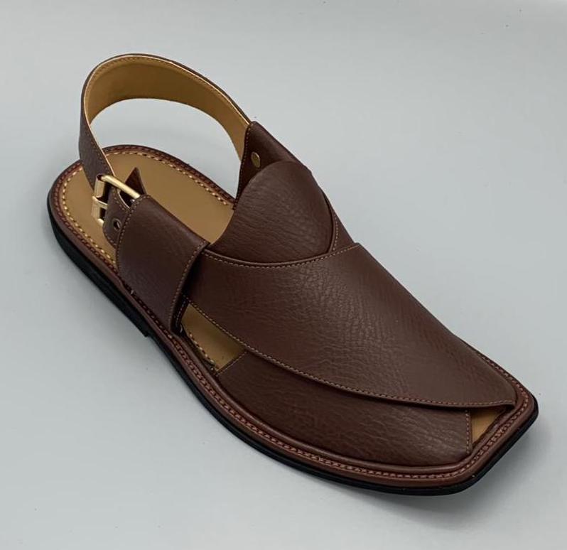 Premium Handmade Brown Peshawari Chappal – Genuine Leather