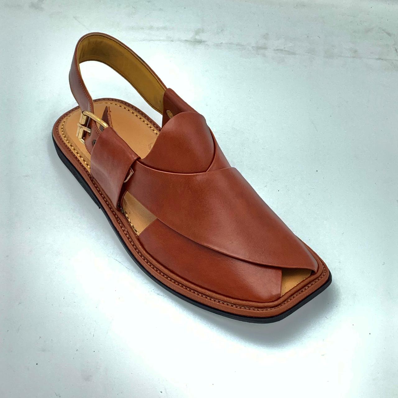 Handcrafted Brown Peshawari Chappal – Premium Quality Comfort