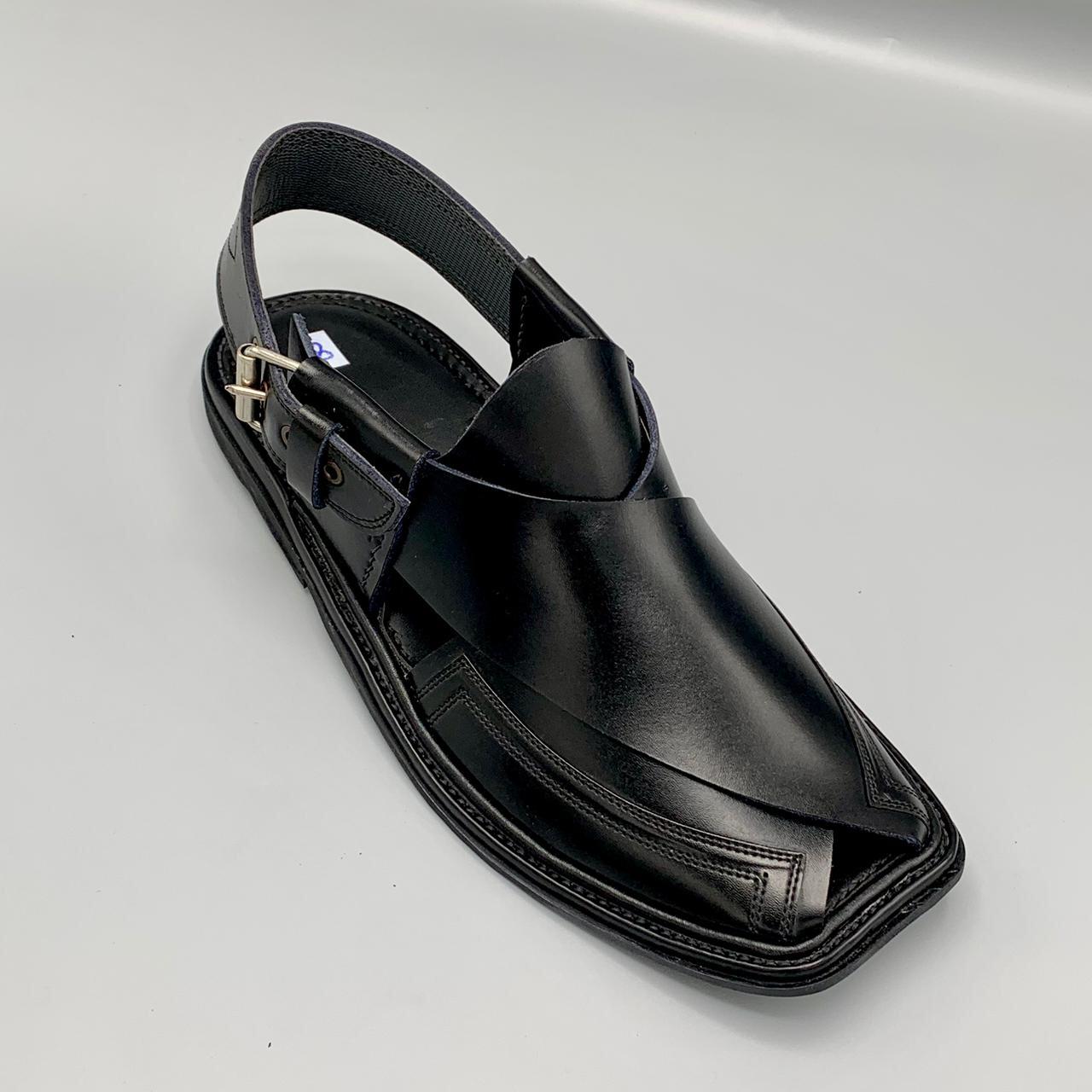 Black Peshawari Chappal